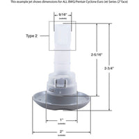 Jet Intl, BWG Cyclone Euro, 2"fd, Dir, Smth, Gray/SS