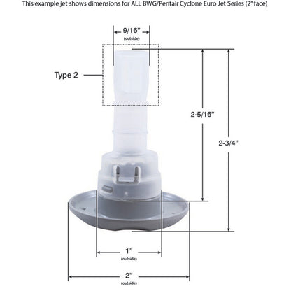 Jet Intl, BWG Cyclone Euro, 2"fd, Dir, Txt Scal, Gry