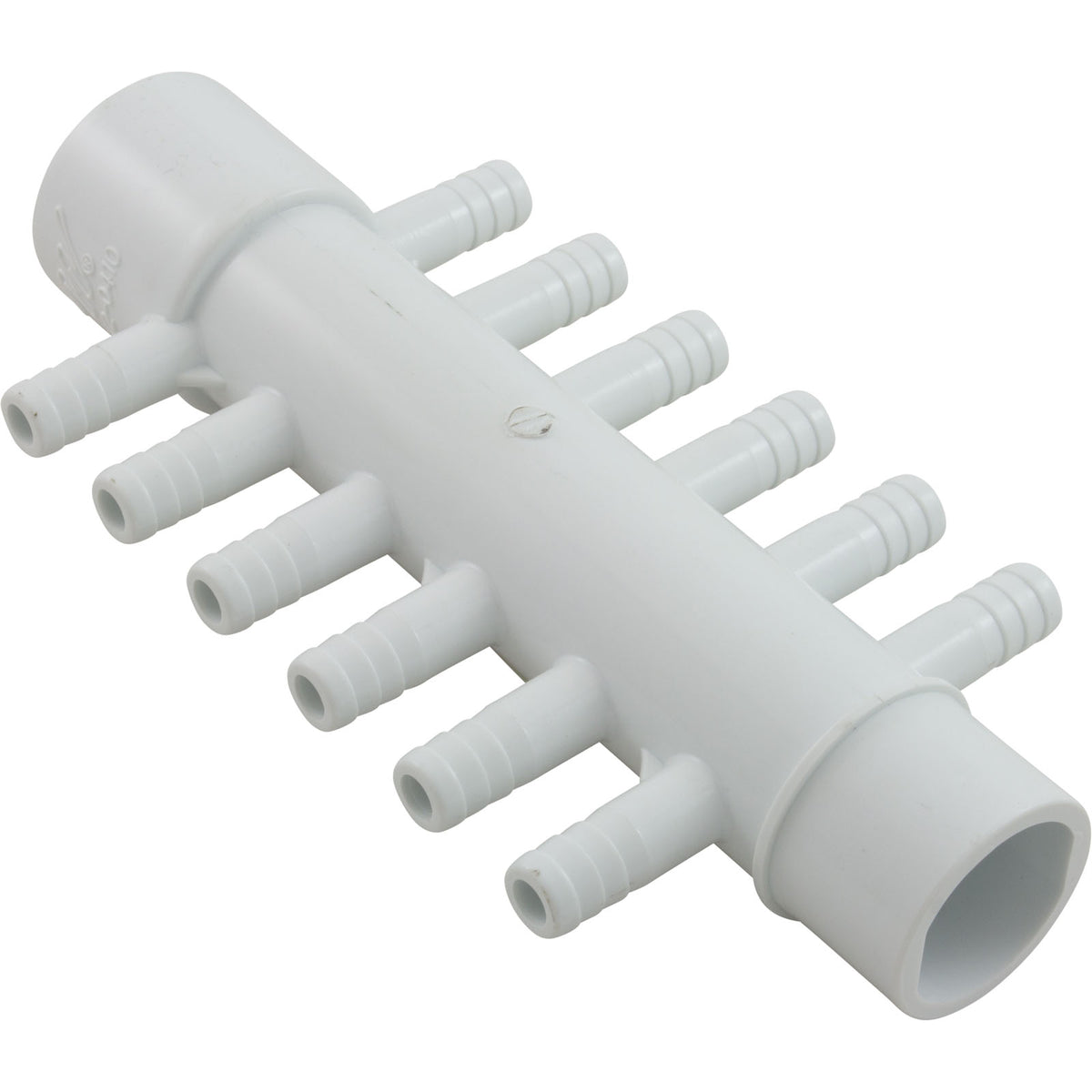 Manifold, 3/8" Barb, 12 Port, 1" Slip x 1" Spigot