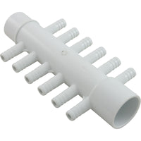 Manifold, 3/8" Barb, 12 Port, 1" Slip x 1" Spigot