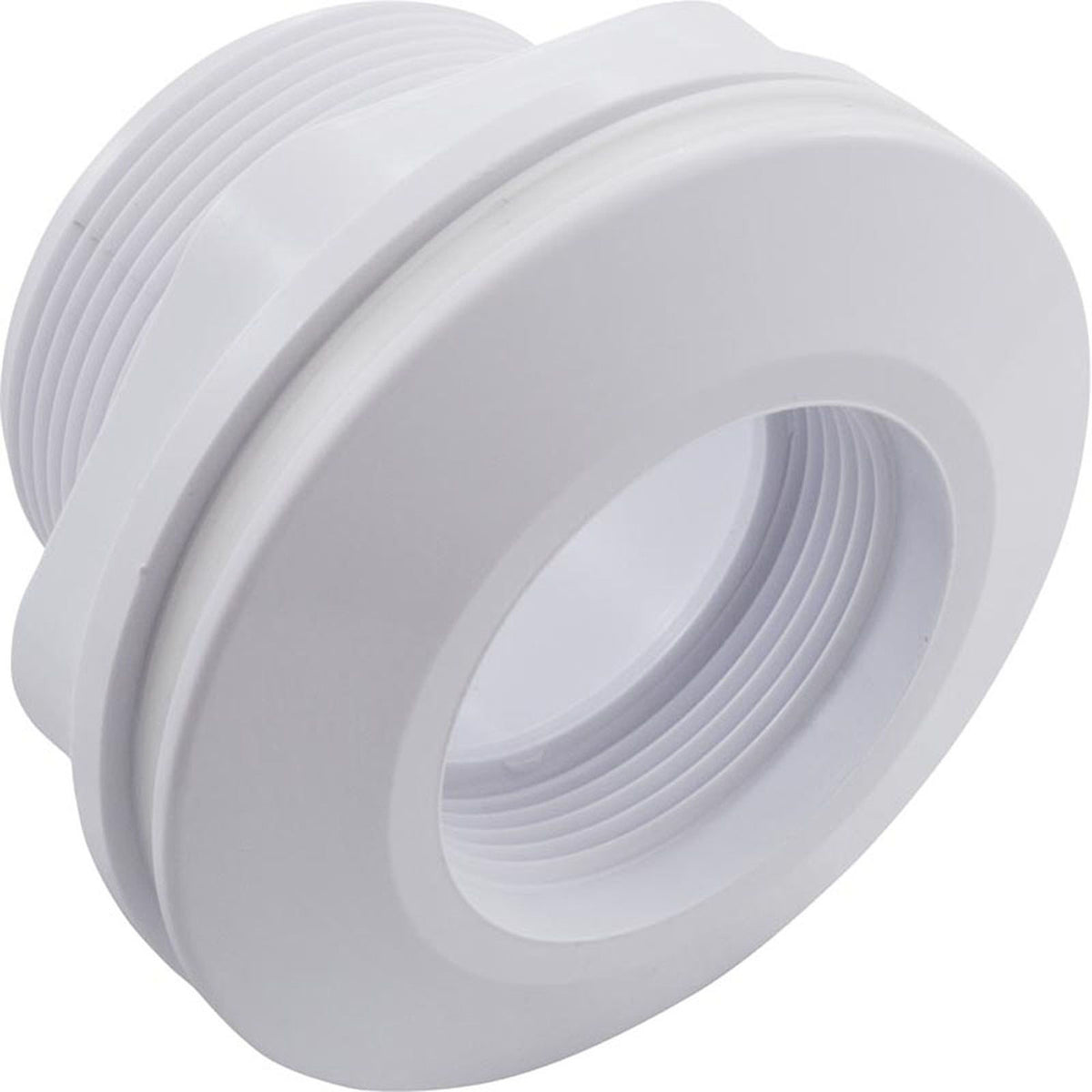 Wall Fitting, Fiberglass Long Body, 1-1/2"mpt x 1-1/2"fpt, Wht