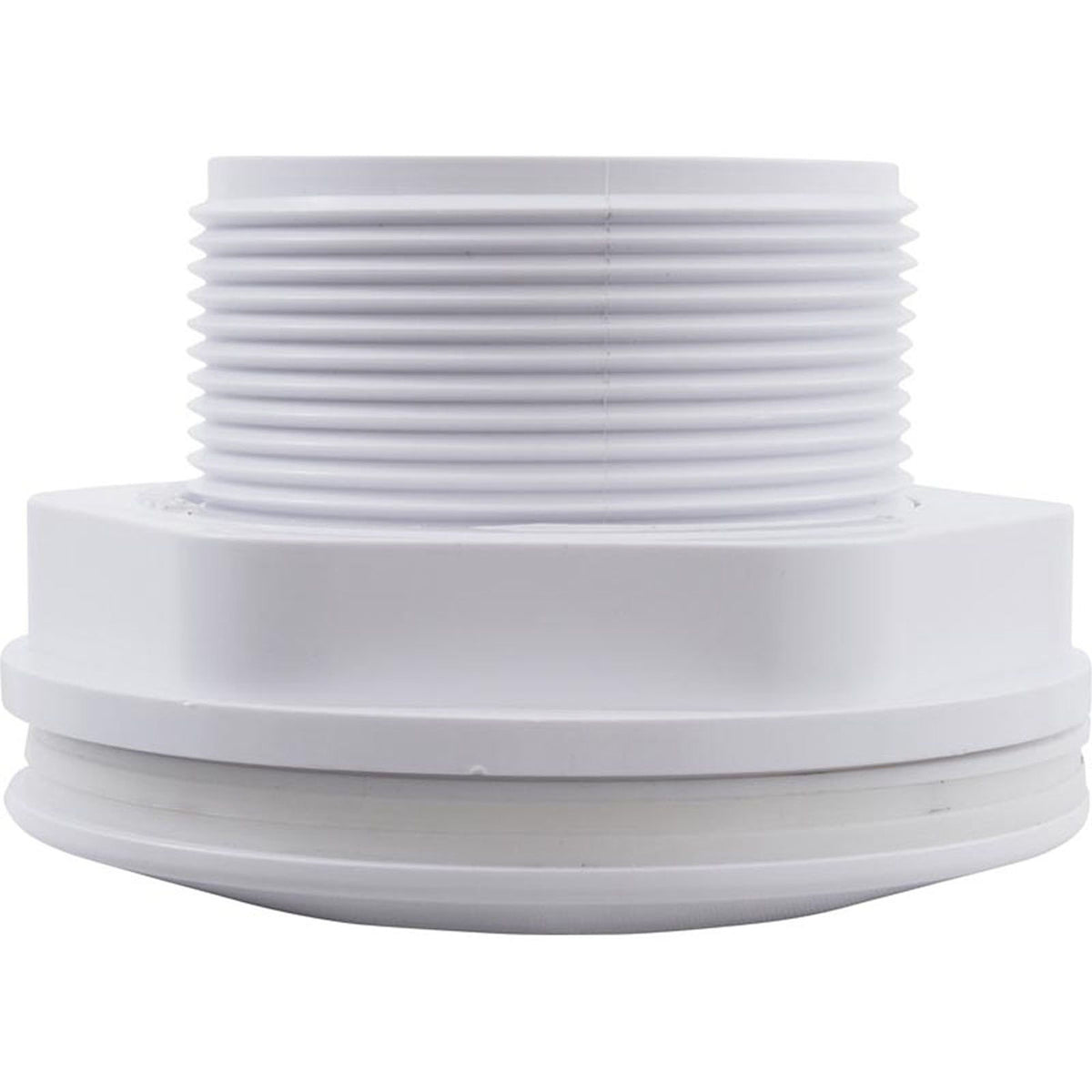 Wall Fitting, Fiberglass Long Body, 1-1/2"mpt x 1-1/2"fpt, Wht