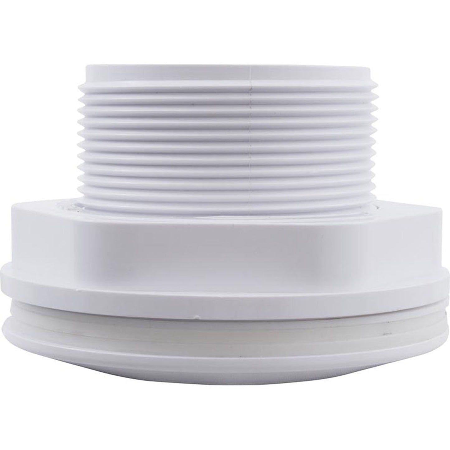 Wall Fitting, Fiberglass Long Body, 1-1/2"mpt x 1-1/2"fpt, Wht