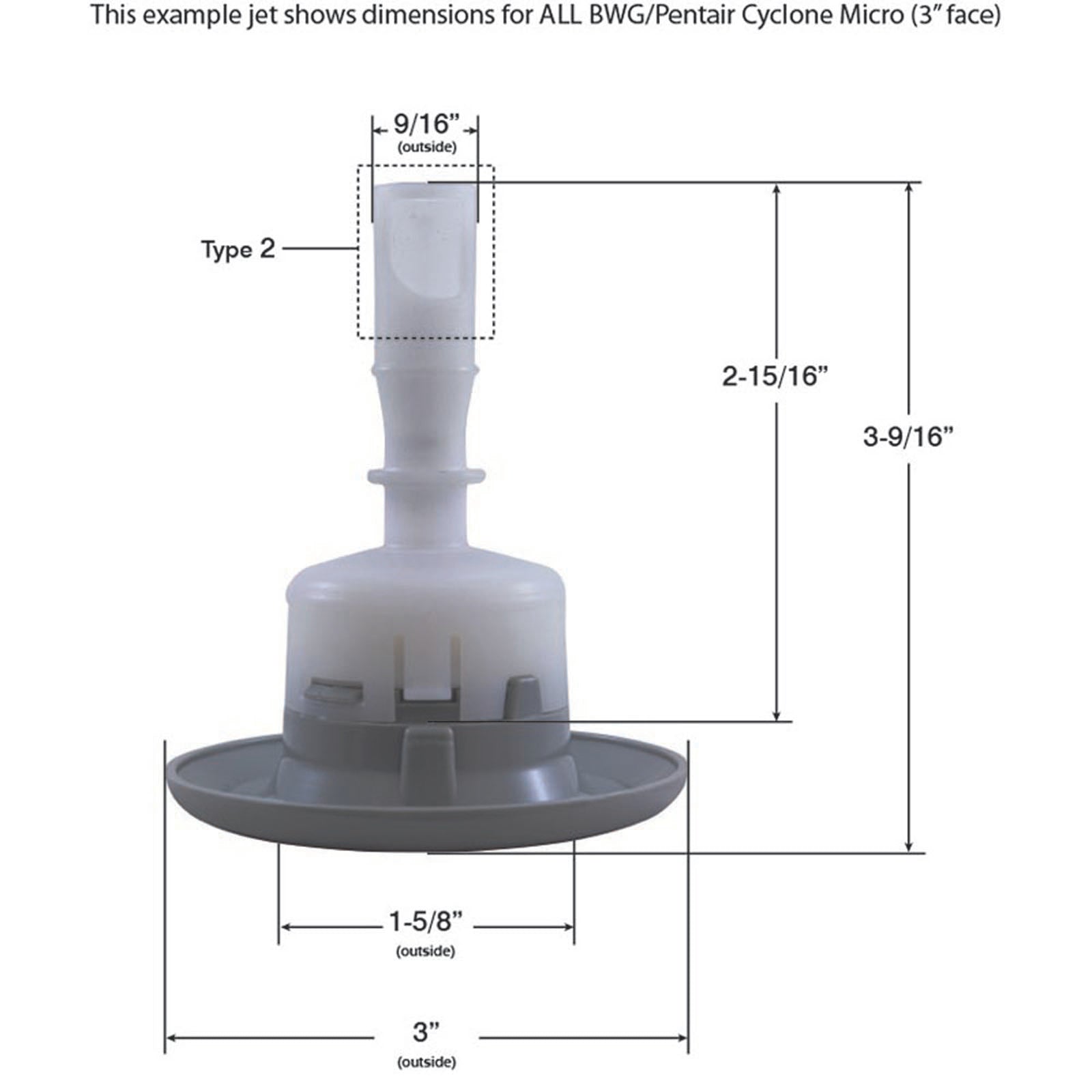 Jet Intl, BWG Cyclone Micro, 3"fd, Dir, Smth, Gray