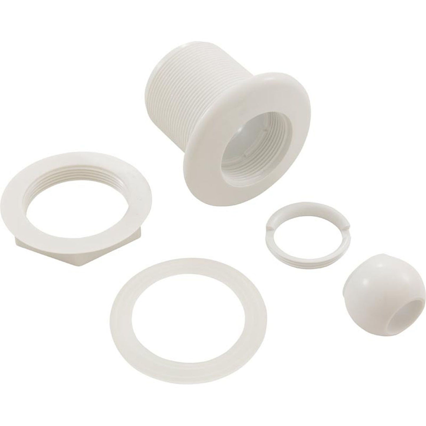 Jet Intl, BWG/HAI Hydro Jet, Long, 3-3/8"fd, Dir, w/Nut, White