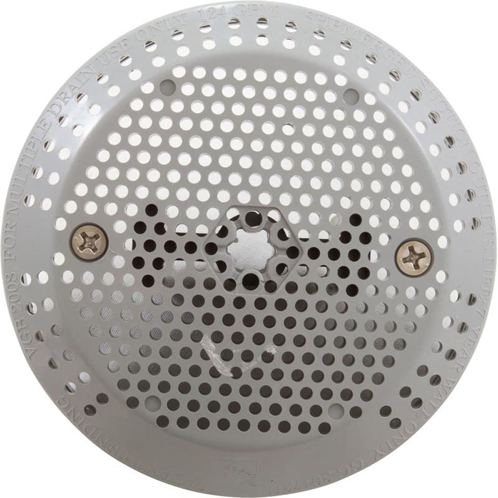 Suction Cover, Balboa Water Group 124 GPM Suction, Light Gray