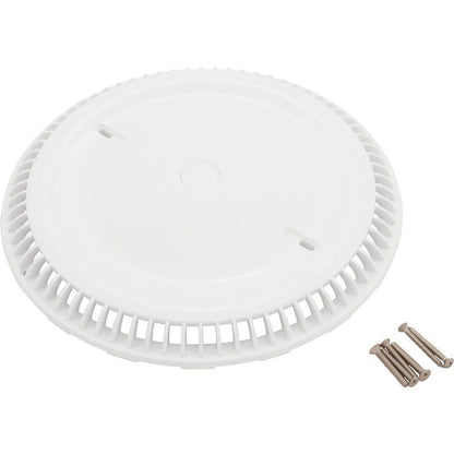 Main Drain Grate, Afras, 11-1/8" dia, w/Screws, White