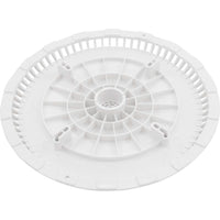 Main Drain Grate, Afras, 11-1/8" dia, w/Screws, White