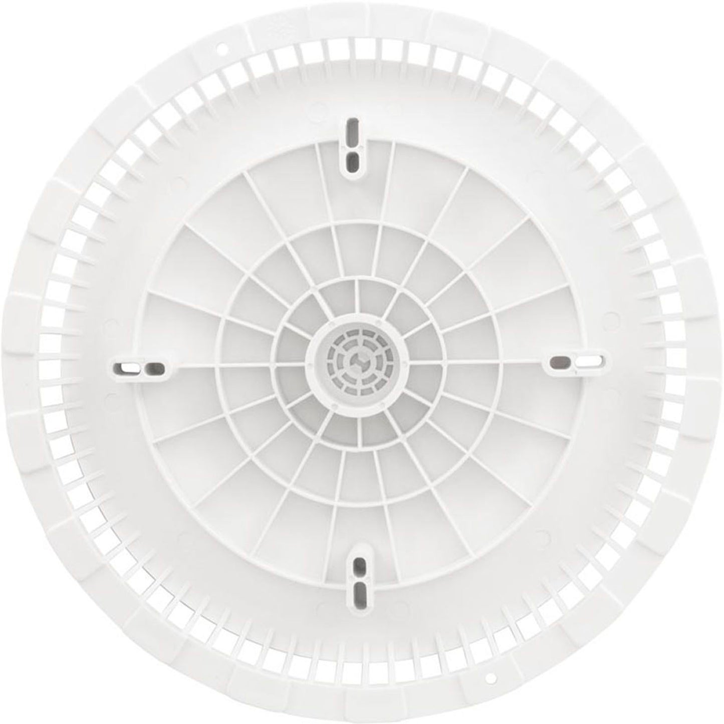 Main Drain Grate, Afras, 11-1/8" dia, w/Screws, White