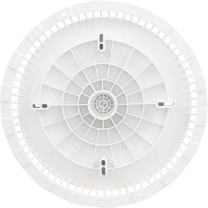 Main Drain Grate, Afras, 11-1/8" dia, w/Screws, White