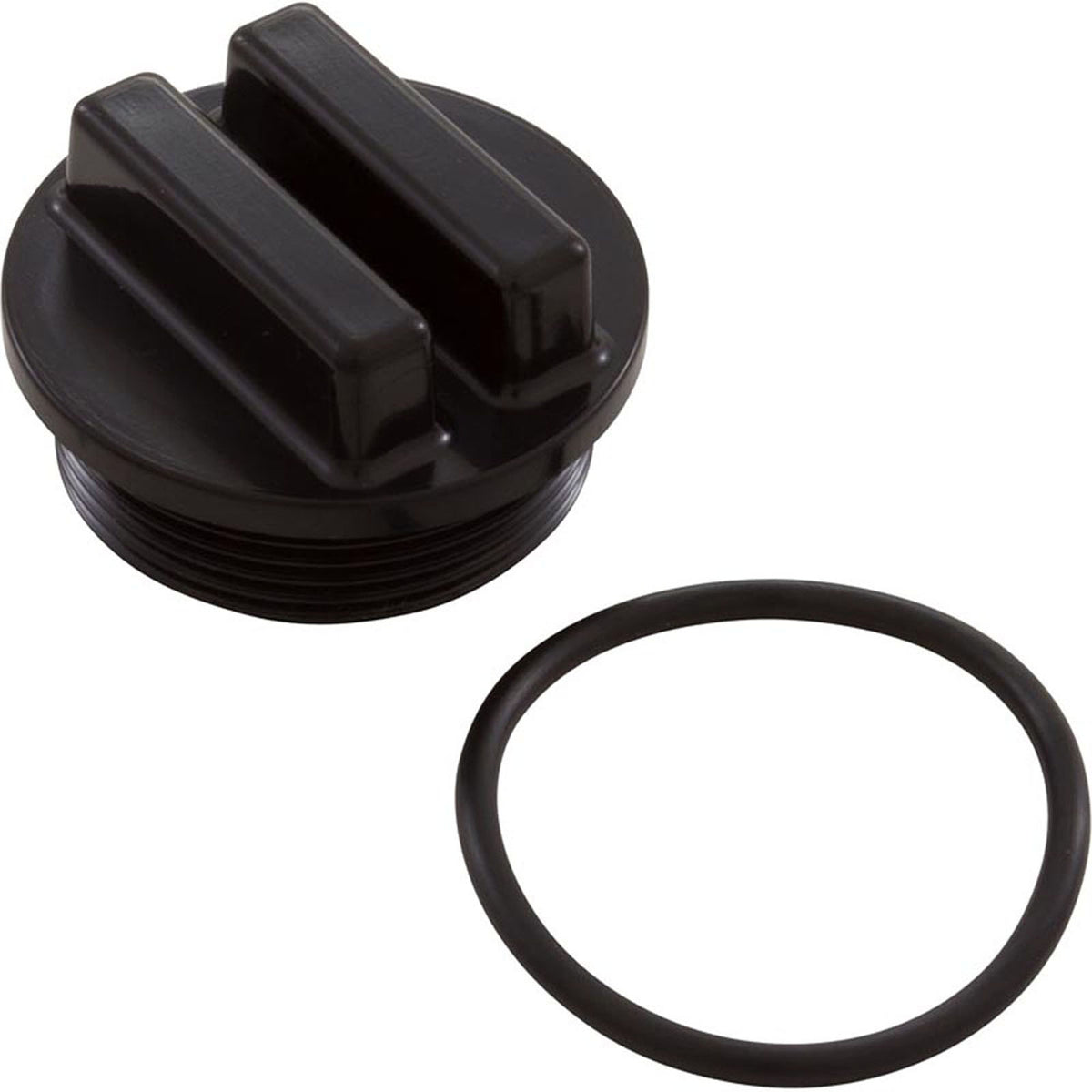 Plug, Hayward, w/O-Ring, 1-1/2" Thd, Black