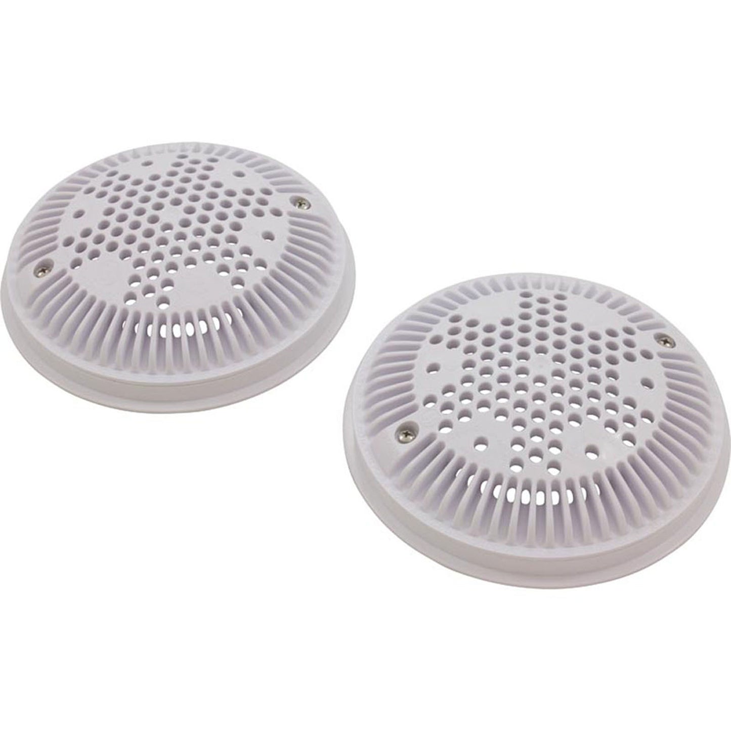 Suction Cover, Hayward WG1030, 8" Round, w/Frame, Wht, Qty 2