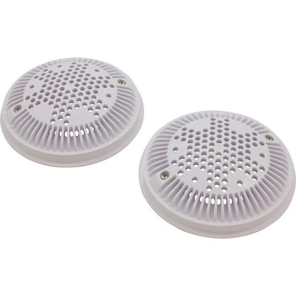 Suction Cover, Hayward WG1030, 8" Round, w/Frame, Wht, Qty 2