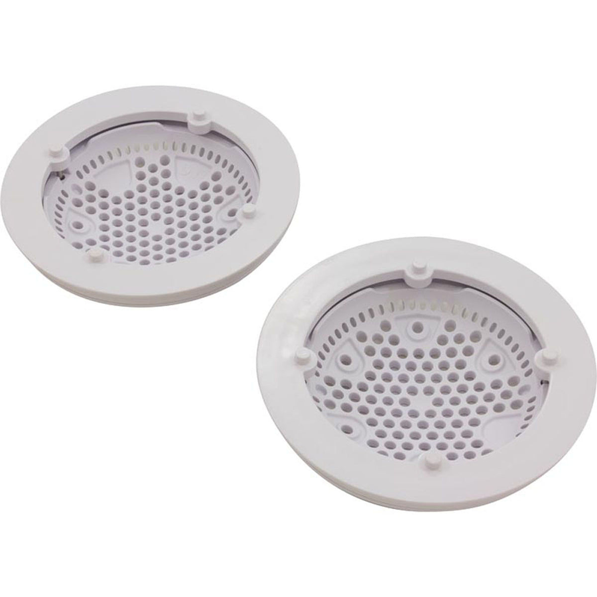 Suction Cover, Hayward WG1030, 8" Round, w/Frame, Wht, Qty 2