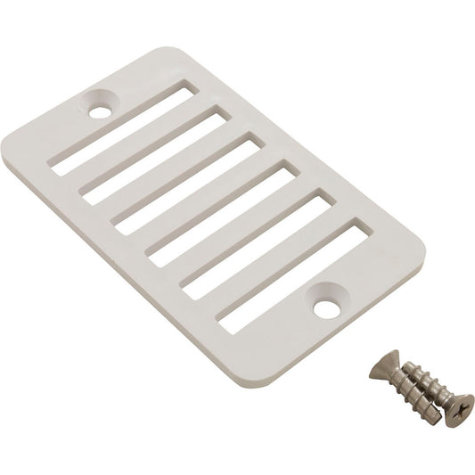Grate, Hayward Deck Drain SP1019, w/ Screws, White