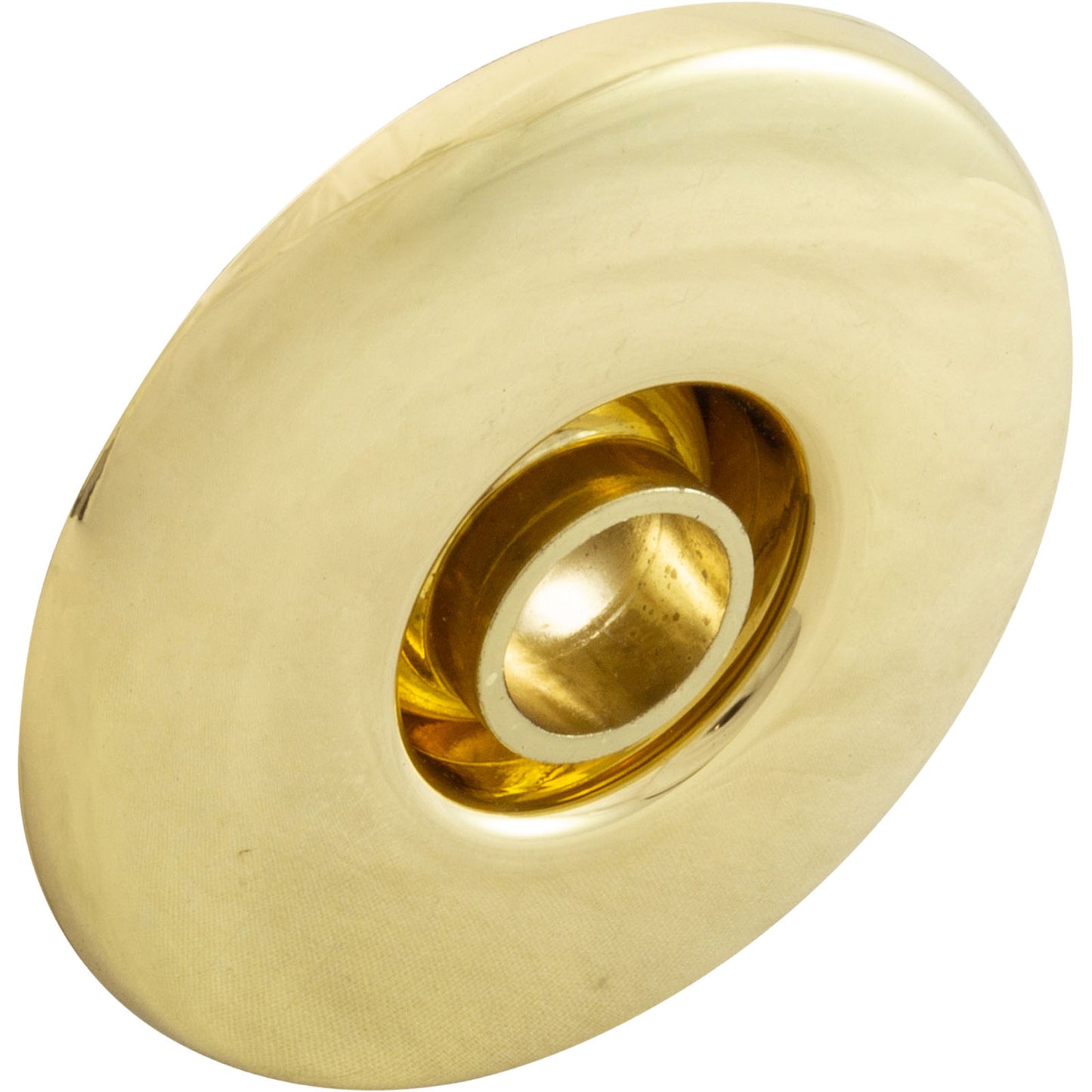 Escutcheon, HydraBaths Futura, 2-5/8"fd, w/Dir Eye, Smth, Brass