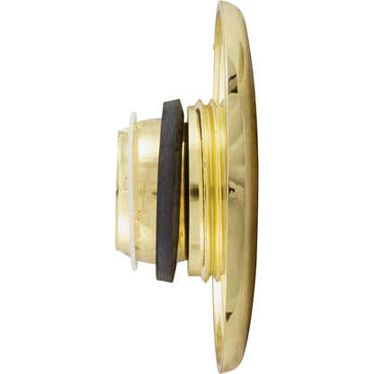 Escutcheon, HydraBaths Futura, 2-5/8"fd, w/Dir Eye, Smth, Brass