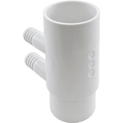 Colector, espiga de 3/4", 4 puertos, flujo continuo, conexión de 2" x espiga de 2"