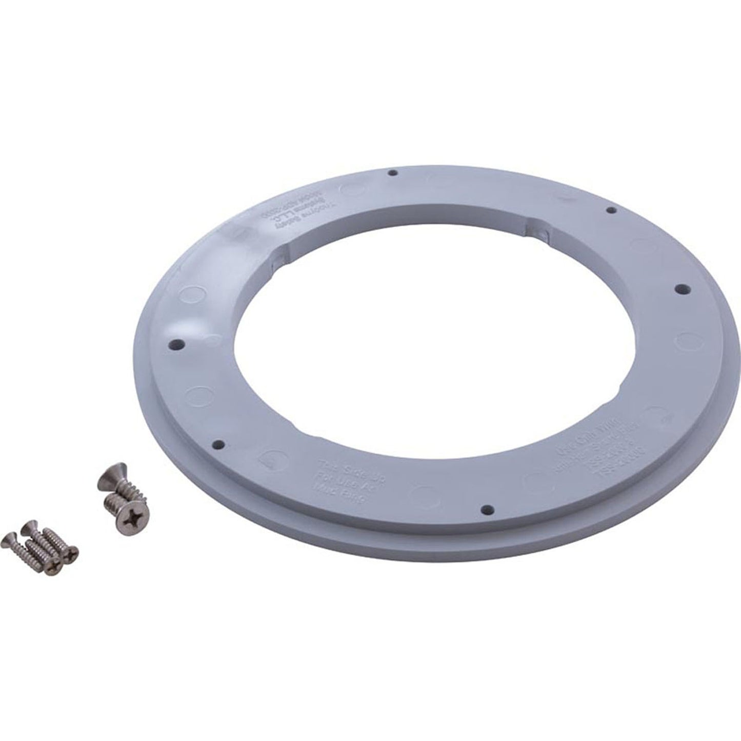 Main Drain Frame, Anti-Hair Snare, 8" Round, w/Adapter, Gry