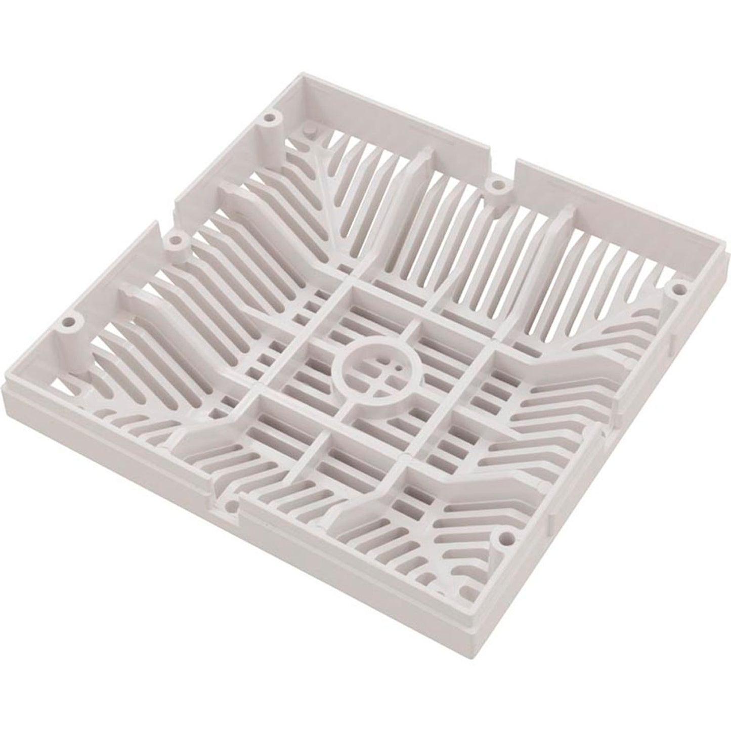 Main Drain Grate, Waterway 9" x 9" Square, White