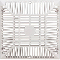 Main Drain Grate, Waterway 9" x 9" Square, White
