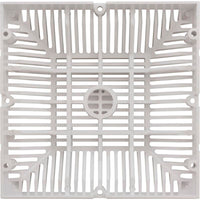 Main Drain Grate, Waterway 9" x 9" Square, White