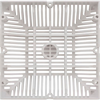 Main Drain Grate, Waterway 9" x 9" Square, White