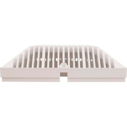 Main Drain Grate, Waterway 9" x 9" Square, White
