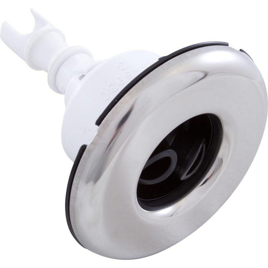 Waterway Plastics-Jet Intl, WW Mini Storm, 3" fd, Twin Roto, liso, acero inoxidable/negro