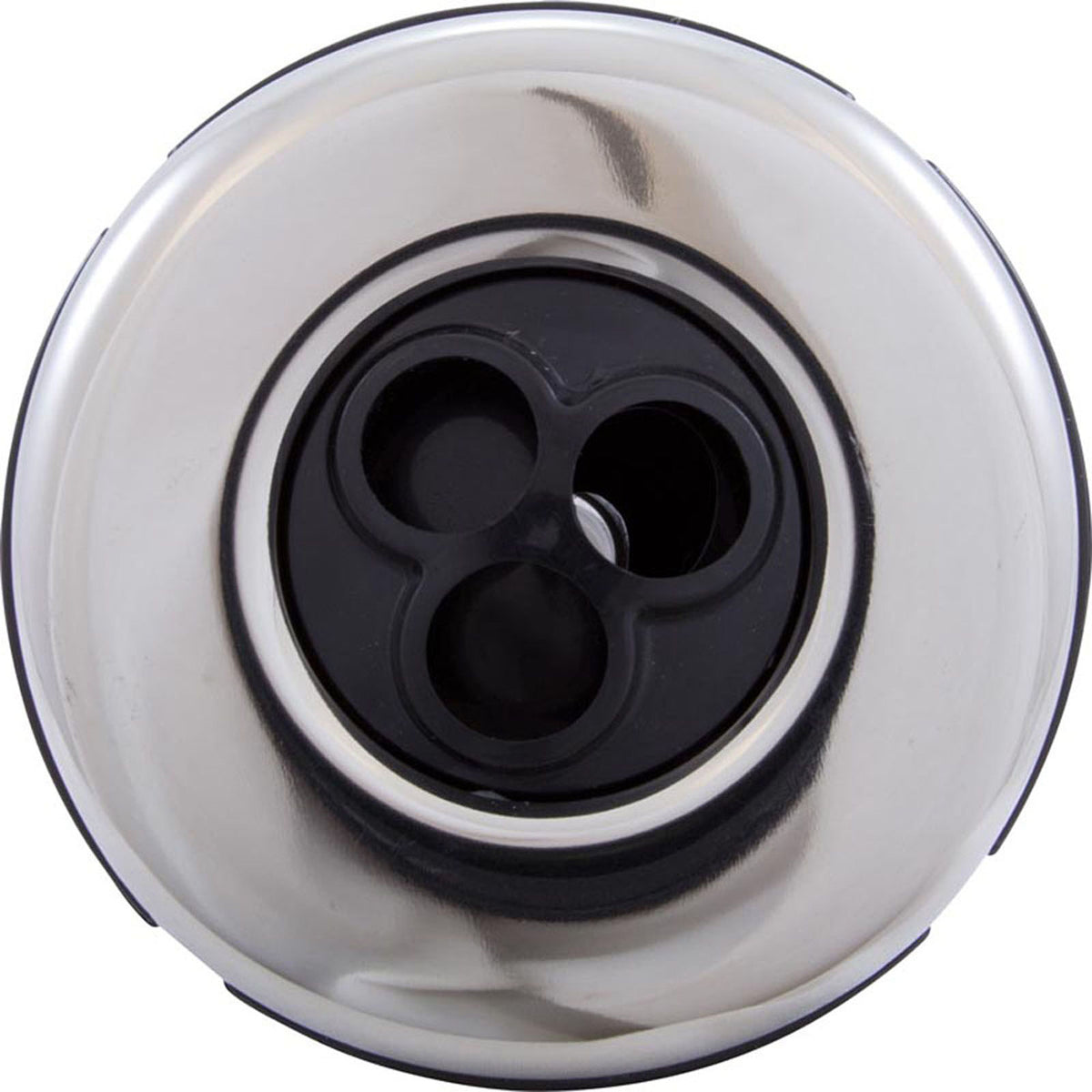 Waterway Plastics-Jet Intl, WW Mini Storm, 3"fd, Massage, Smth, SS/Blk