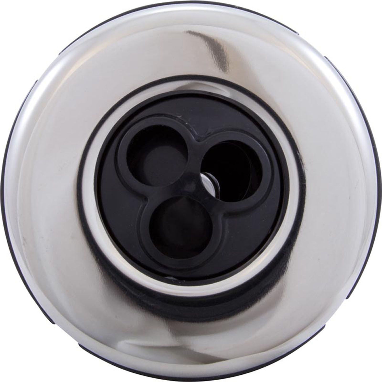 Waterway Plastics-Jet Intl, WW Mini Storm, 3"fd, Massage, Smth, SS/Blk