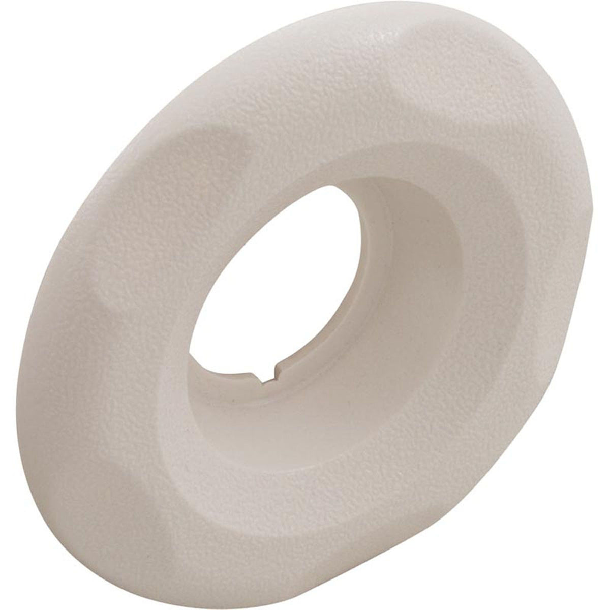 Escutcheon, Waterway Mini Storm, Textured Scallop, White