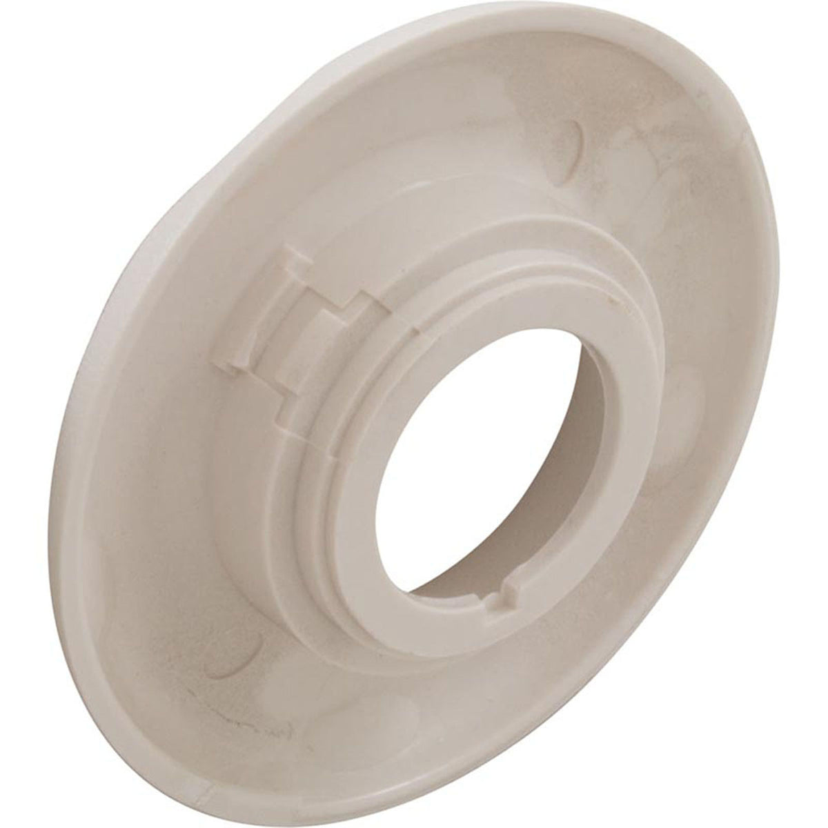 Escutcheon, Waterway Mini Storm, Textured Scallop, White