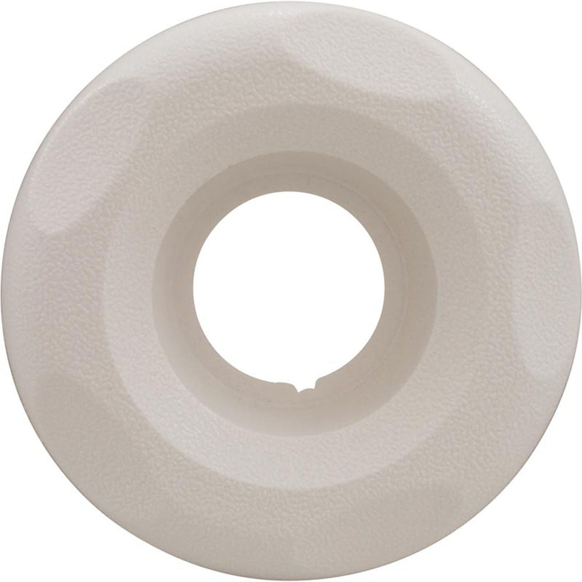 Escutcheon, Waterway Mini Storm, Textured Scallop, White