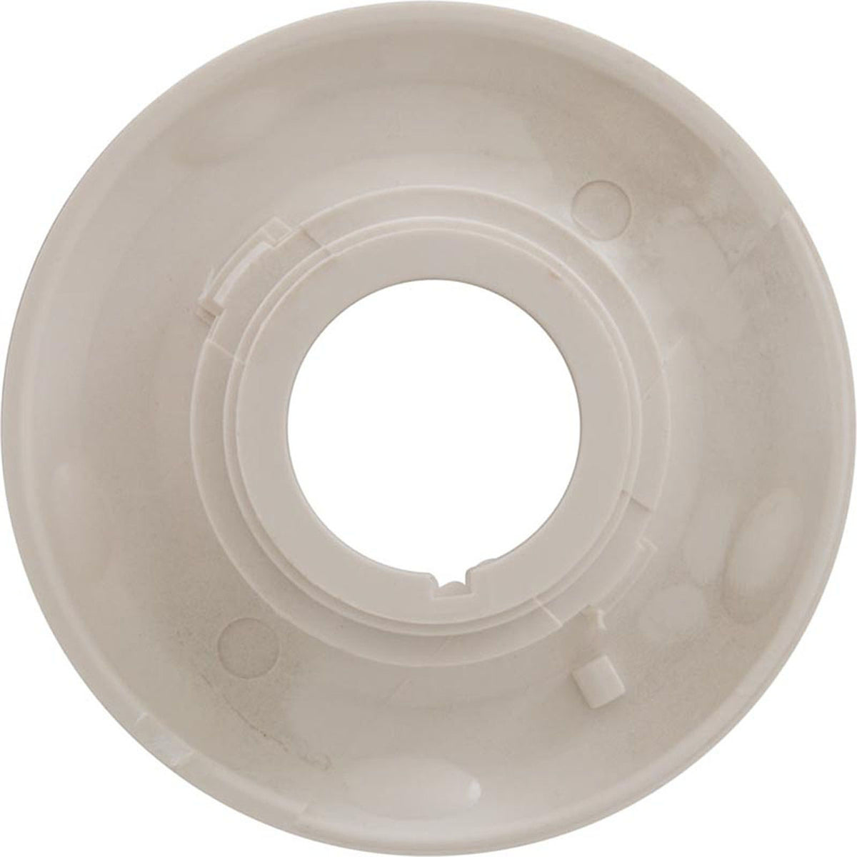 Escutcheon, Waterway Mini Storm, Textured Scallop, White