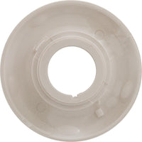 Escutcheon, Waterway Mini Storm, Textured Scallop, White