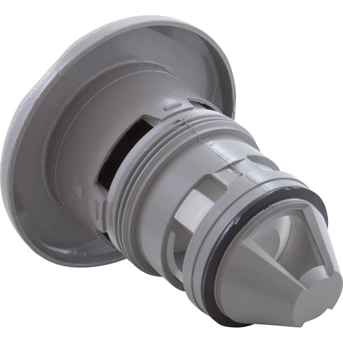 Jet Intl, WW Poly Jet, 3-3/8"fd, Massage, Textured Scal, Gry