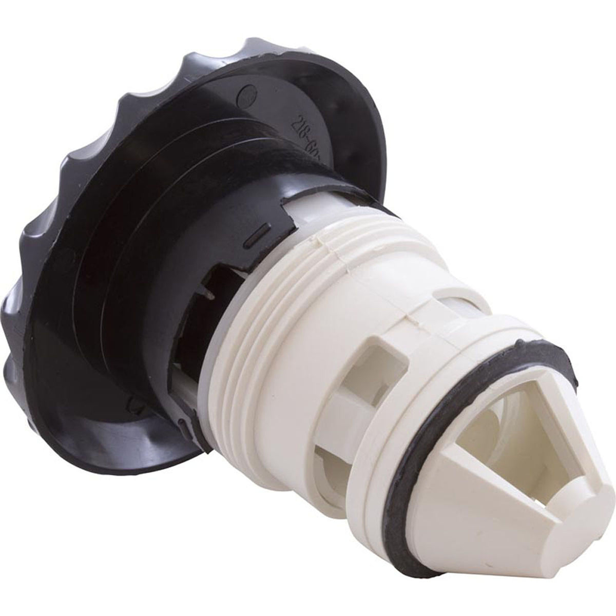 Jet Intl, WW Poly Jet, 3-3/8"fd, Massage, Dlx Scal, Blk
