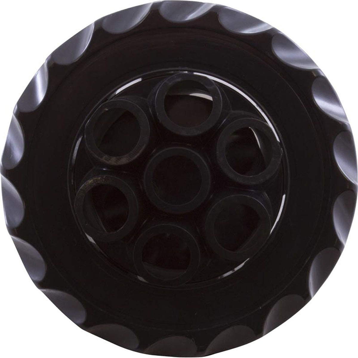 Jet Intl, WW Poly Jet, 3-3/8"fd, Massage, Dlx Scal, Blk