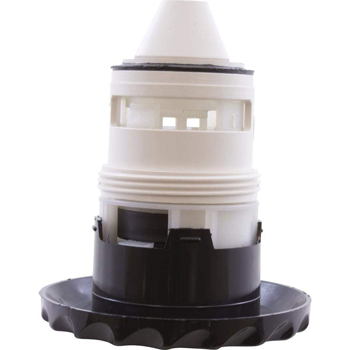 Jet Intl, WW Poly Jet, 3-3/8"fd, Massage, Dlx Scal, Blk