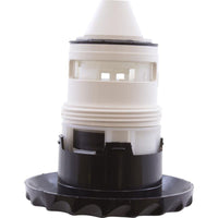 Jet Intl, WW Poly Jet, 3-3/8"fd, Massage, Dlx Scal, Blk