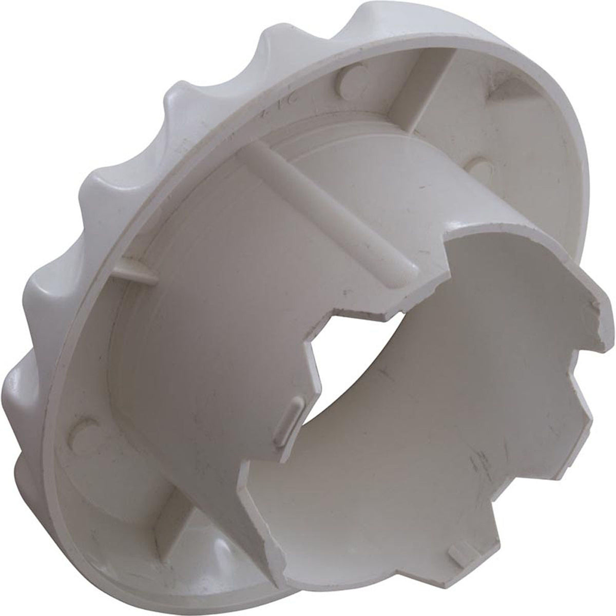 Wall Fitting, WW Quad Flo/Power Series, 3-1/2"hs, White