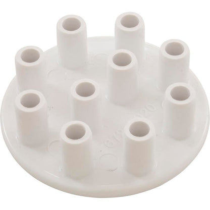 Tapa, colector de espiga lisa de 3/8" para vías navegables, 10 puertos