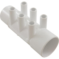 Manifold, 3/4" Smooth Barb, 6 Port, 2" Slip x 2" Spigot