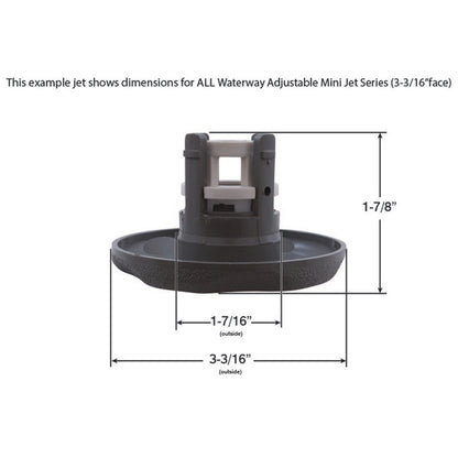 Jet Intl, WW Mini, 3-3/16"fd, Twin Roto, Txt Scal, White