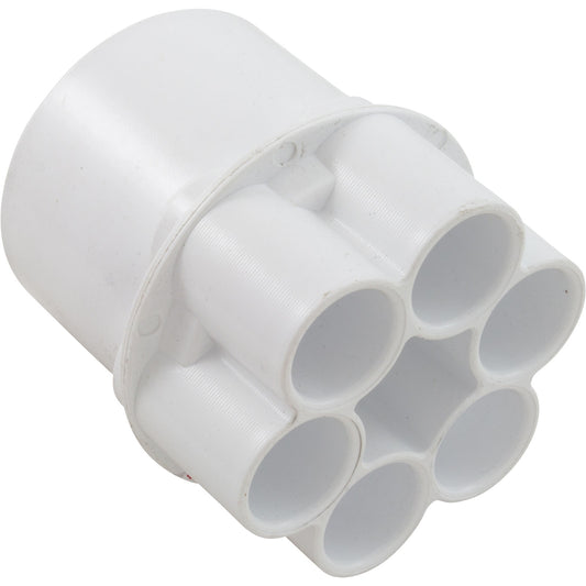 Manifold, 1/2" Slip, 6 Port, Transition, 2" Slip