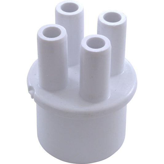 Collecteur, cannelure lisse 3/8", 4 ports, transition, robinet 1"