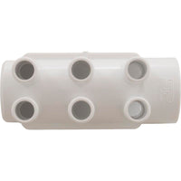 Manifold, 3/4" Smooth Barb, 6 Port, 1-1/2" Slip x Dead End
