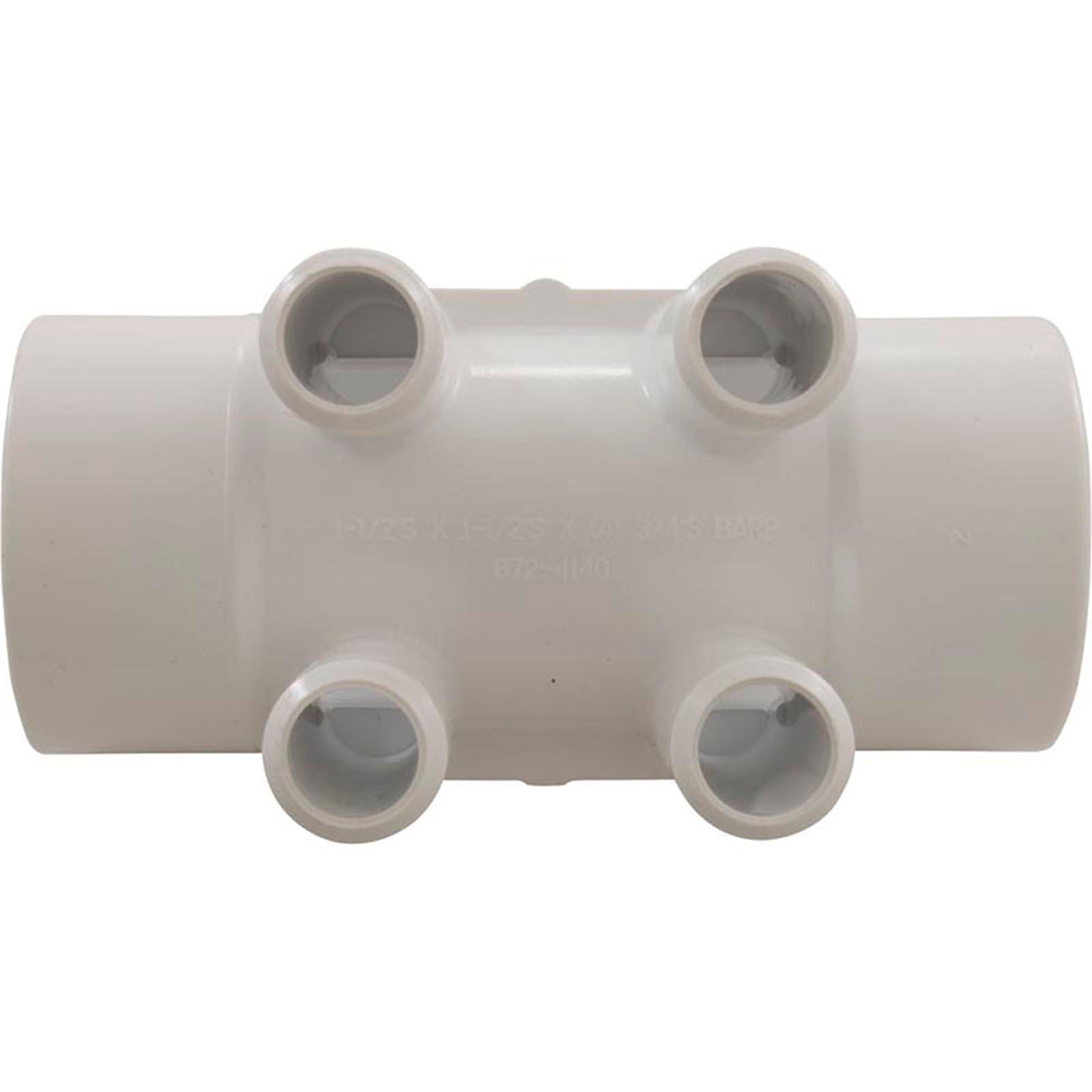 Manifold, 3/4" sb, 4 Port, FlowThru, 1-1/2"s x 1-1/2"s