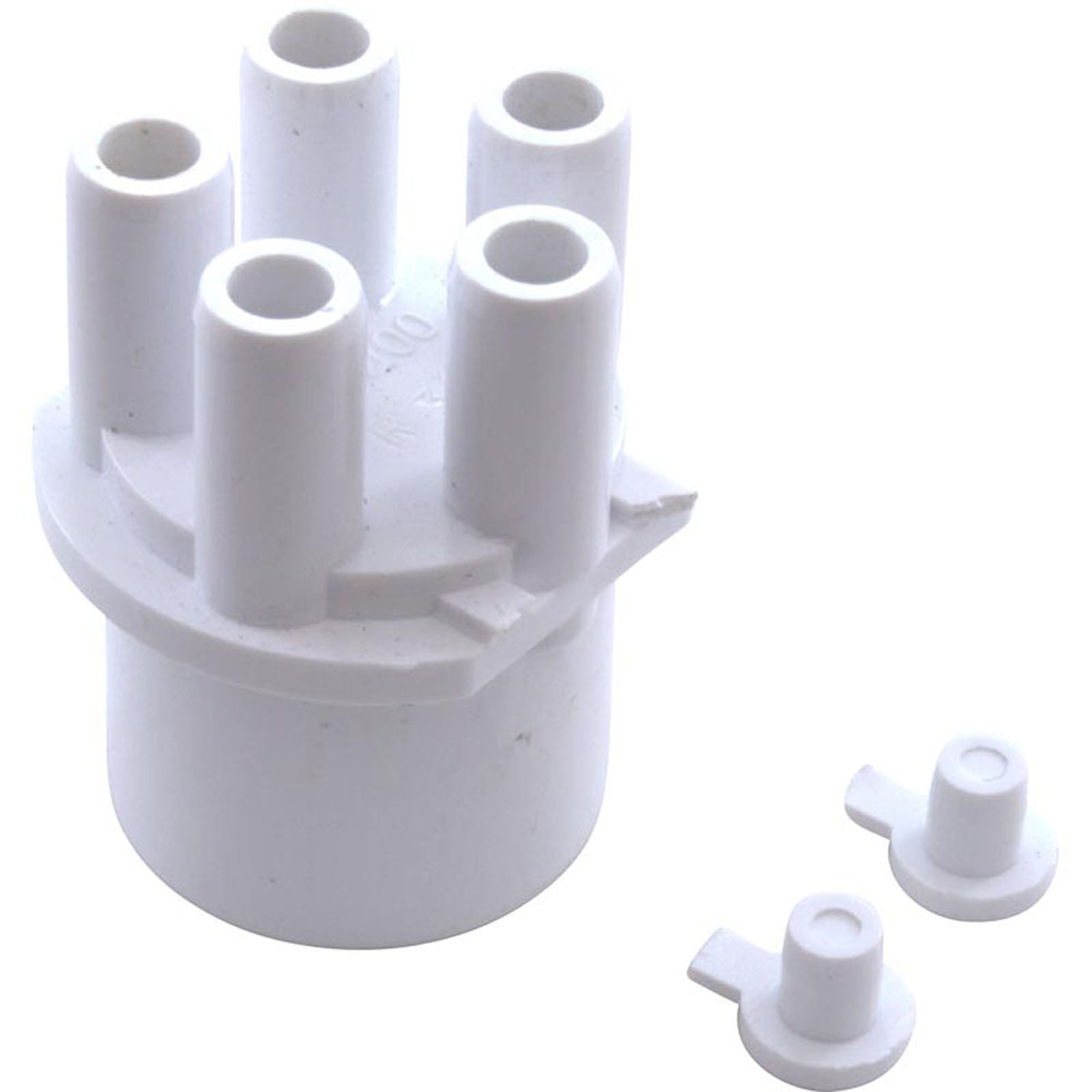 Manifold, 3/8" Smooth Barb, 5 Port, Transition, 1" Spigot